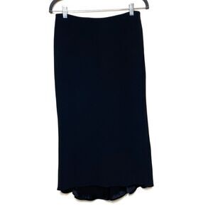 Carmen Marc Valvo Collection black trumpet midi skirt size 8